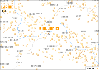 map of Smiljanići