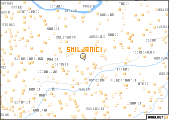 map of Smiljanići