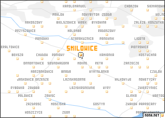 map of Śmiłowice