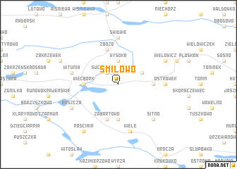 map of Śmiłowo