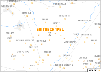 map of Smiths Chapel