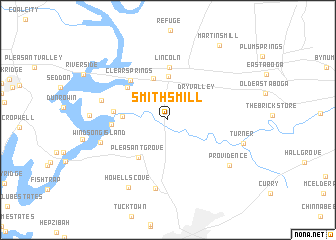 map of Smiths Mill