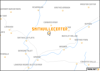 map of Smithville Center