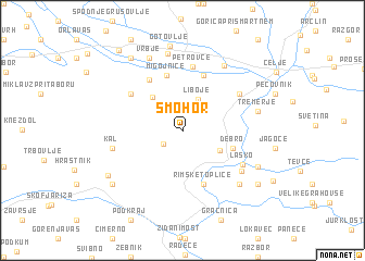 map of Šmohor