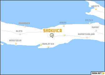 map of Smokvica