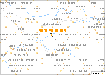 map of Smolenja Vas