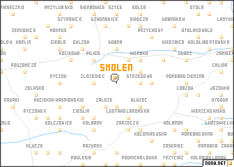 map of Smoleń