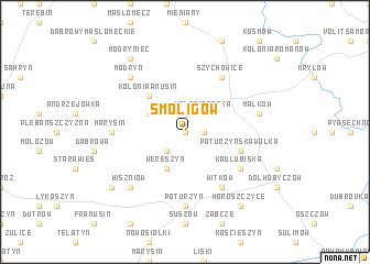 map of Smoligów