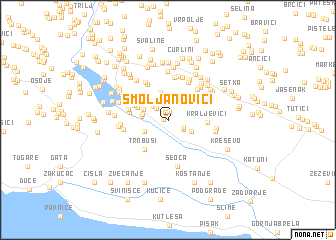 map of Smoljanovići