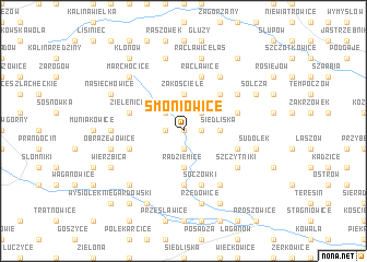 map of Smoniowice