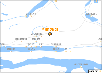 map of Smørdal