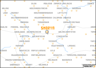 map of Smoryń