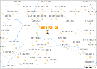 map of Šmotiškiai