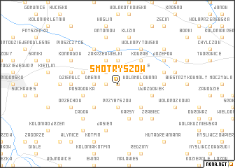 map of Smotryszów