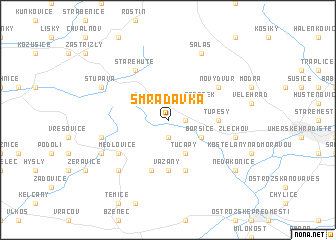 map of Smradávka