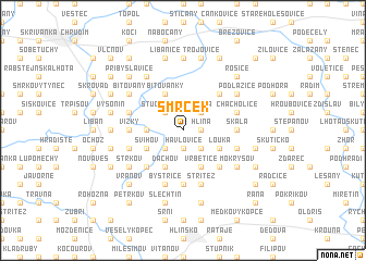 map of Smrček