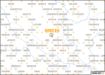 map of Smrček