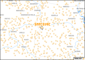 map of Smrčevac