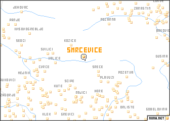 map of Smrčevice