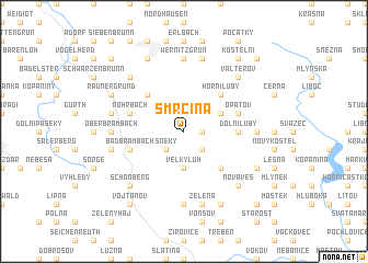 map of Smrčina