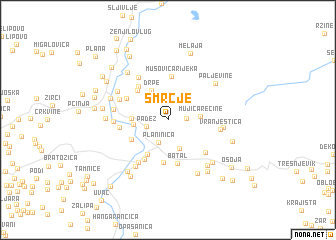 map of Smrčje