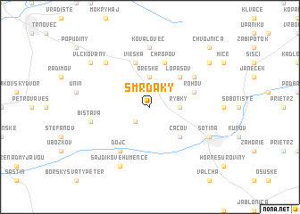 map of Smrdáky