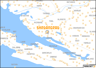 map of Smrđan Grad