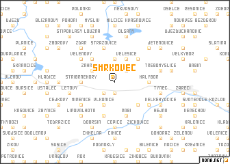 map of Smrkovec