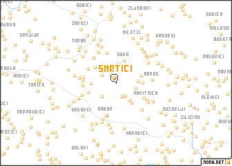 map of Smrtići