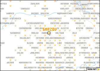 map of Smržov