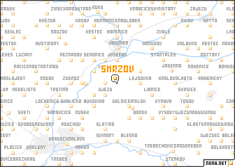 map of Smržov