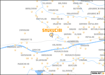 map of Smukučiai