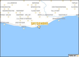 map of Smygehamn