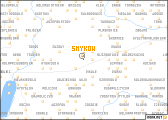 map of Smyków