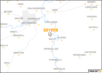 map of Smyrna