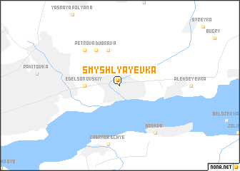 map of Smyshlyayevka