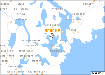 map of Snäcke