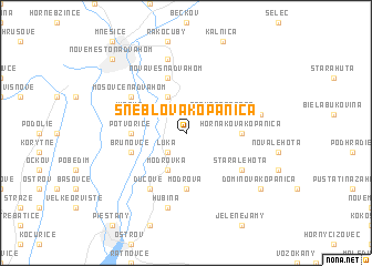 map of Šnéblova Kopanica