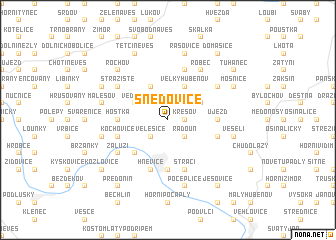 map of Snědovice