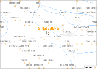 map of Snejbjerg