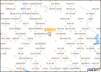 map of Šneky