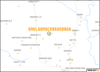 map of Snelsons Crossroads