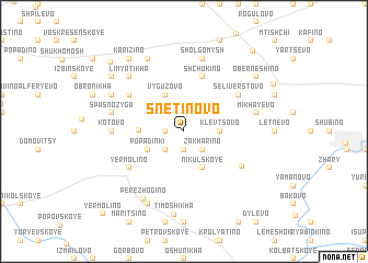 map of Snetinovo