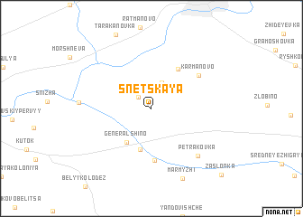 map of Snetskaya