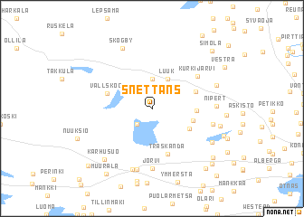 map of Snettans
