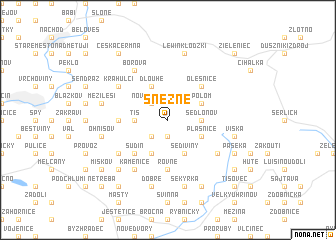 map of Sněžné