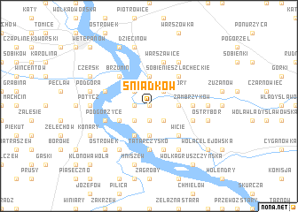 map of Śniadków