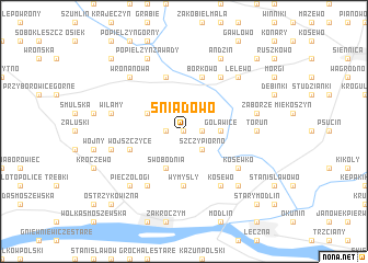 map of Śniadowo