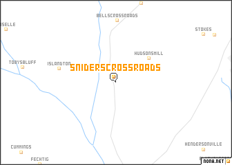 map of Sniders Crossroads