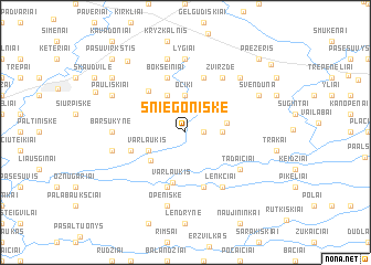 map of Sniegoniškė